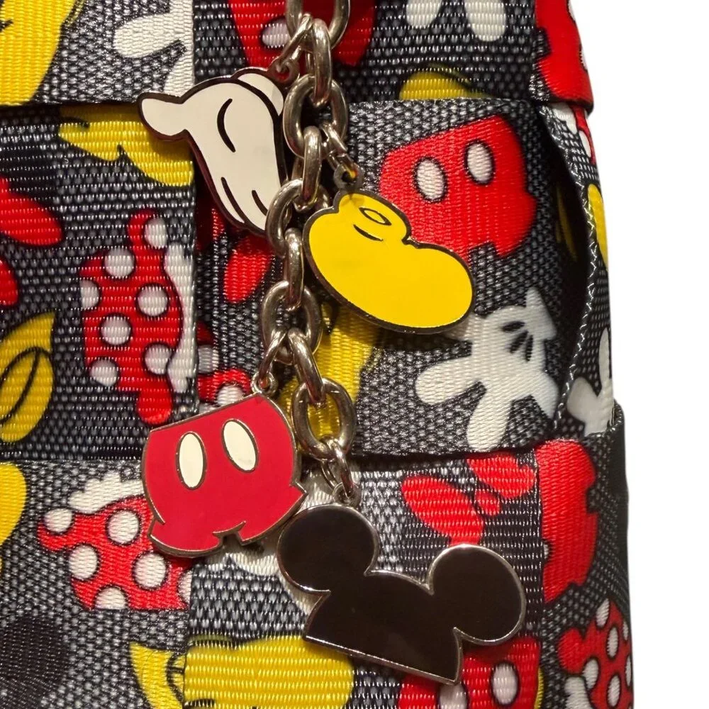 Harvey’s Disney Seatbelt I Love You to Pieces Mickey Mouse Baguette Tote - Picture 3 of 5